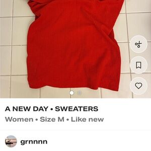 A New Day Women's Vibrant Red Turtleneck Sweater